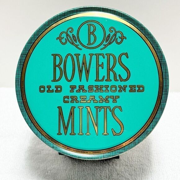 Vintage Bowers Old Fashioned Creamy Mints Tin - Picture 1 of 6